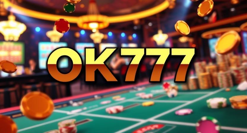 Immersive lounge-style interface of OK777 casino